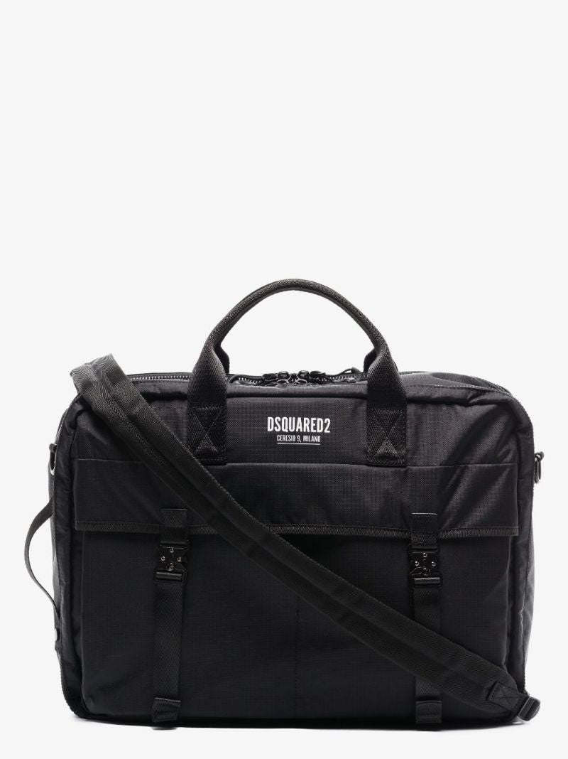 Black Ceresio 9 3-way Logo Briefcase