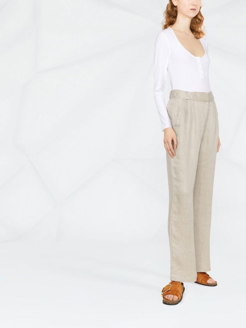 White Henley Ribbed Bodysuit