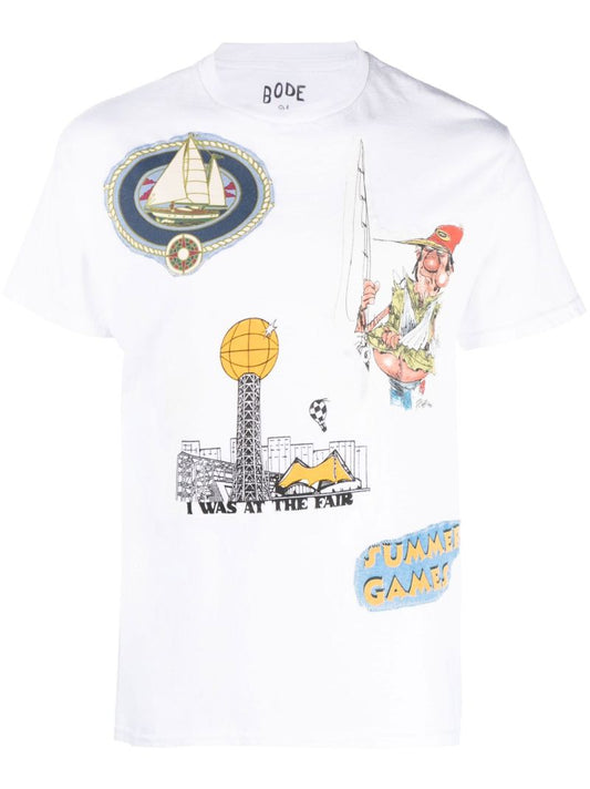 White Tommy Printed T-shirt