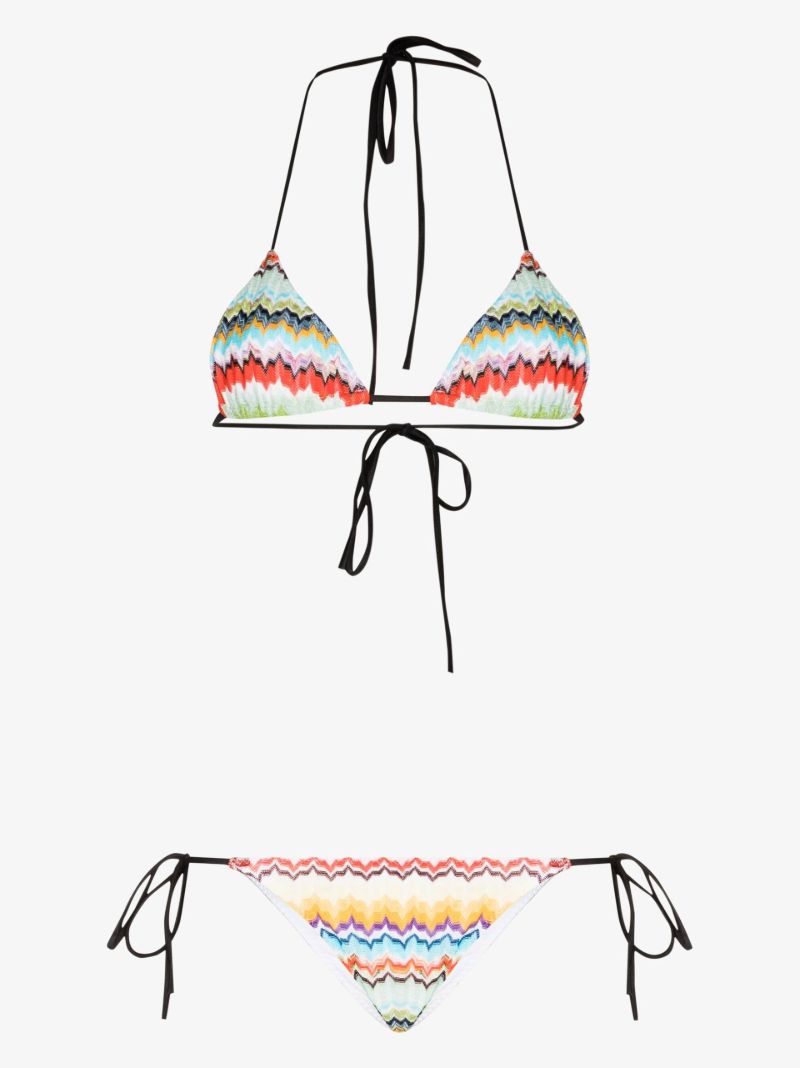 Green Crochet-knit Triangle Bikini
