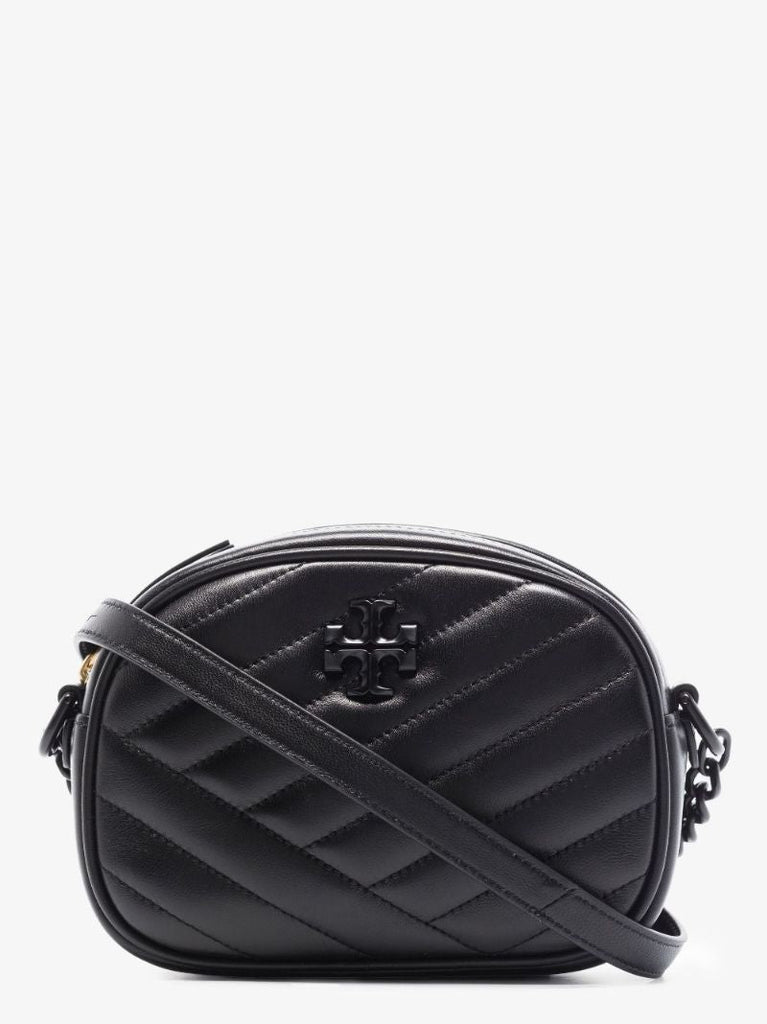 Black Kira Powder-coated Leather Camera Bag