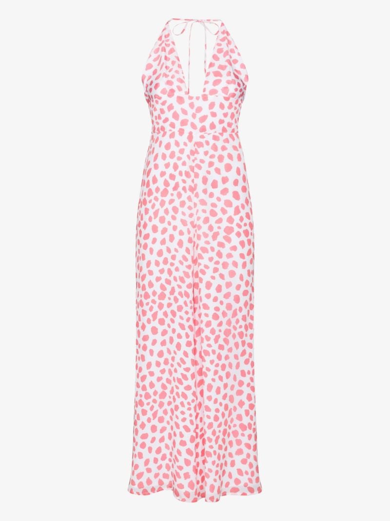 White Irena Leopard Print Jumpsuit