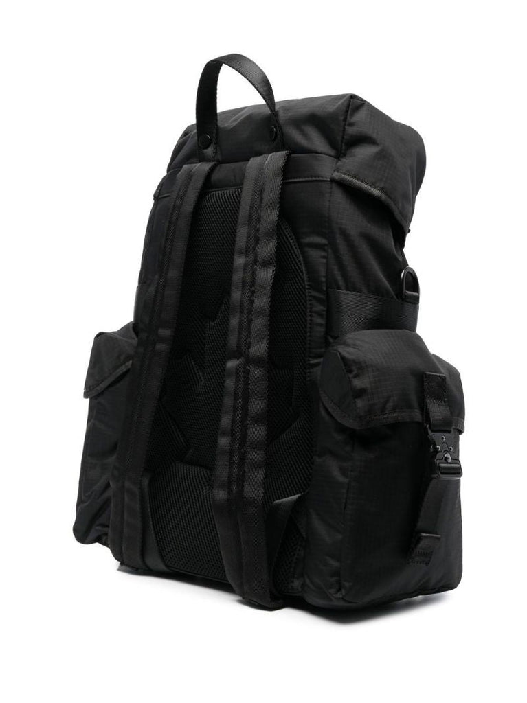 Black Ceresio 9 Logo Print Backpack