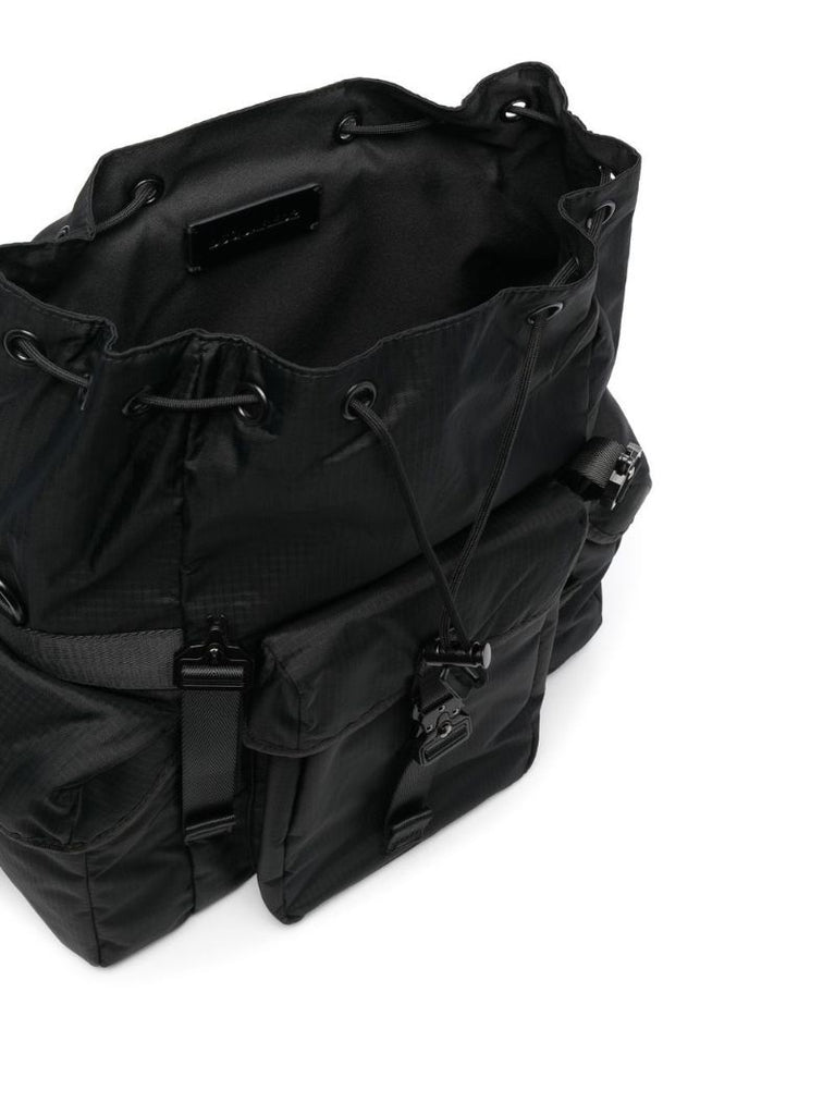 Black Ceresio 9 Logo Print Backpack