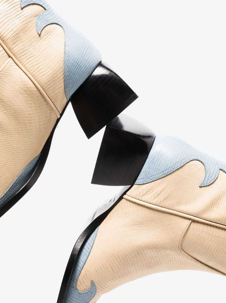 Neutral Bulla Jane Leather Cowboy Boots