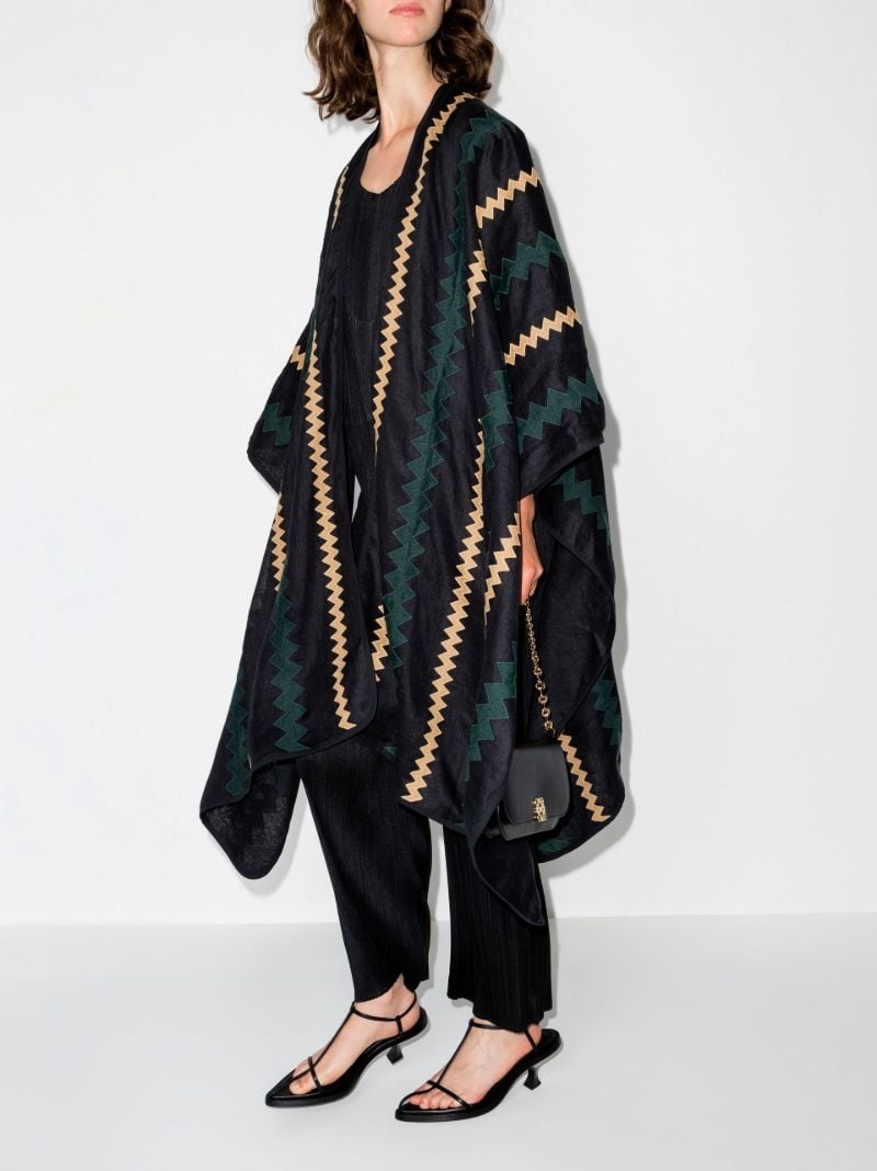 Ola Striped Linen Cape