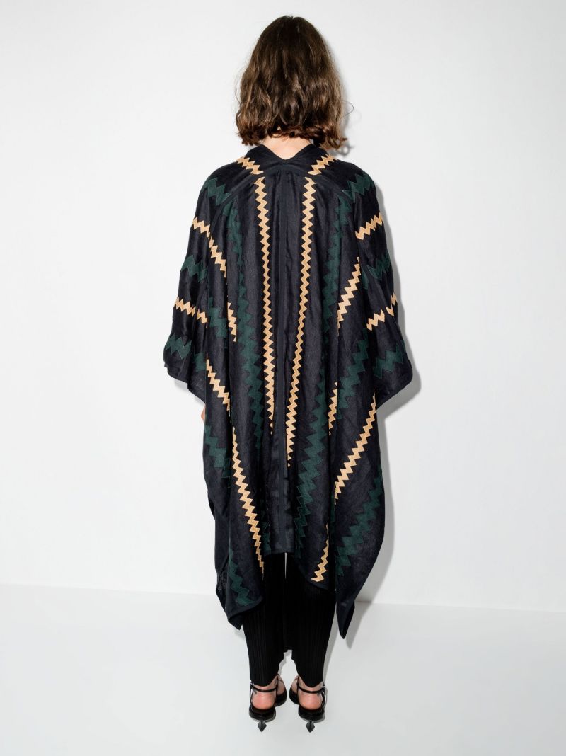 Ola Striped Linen Cape