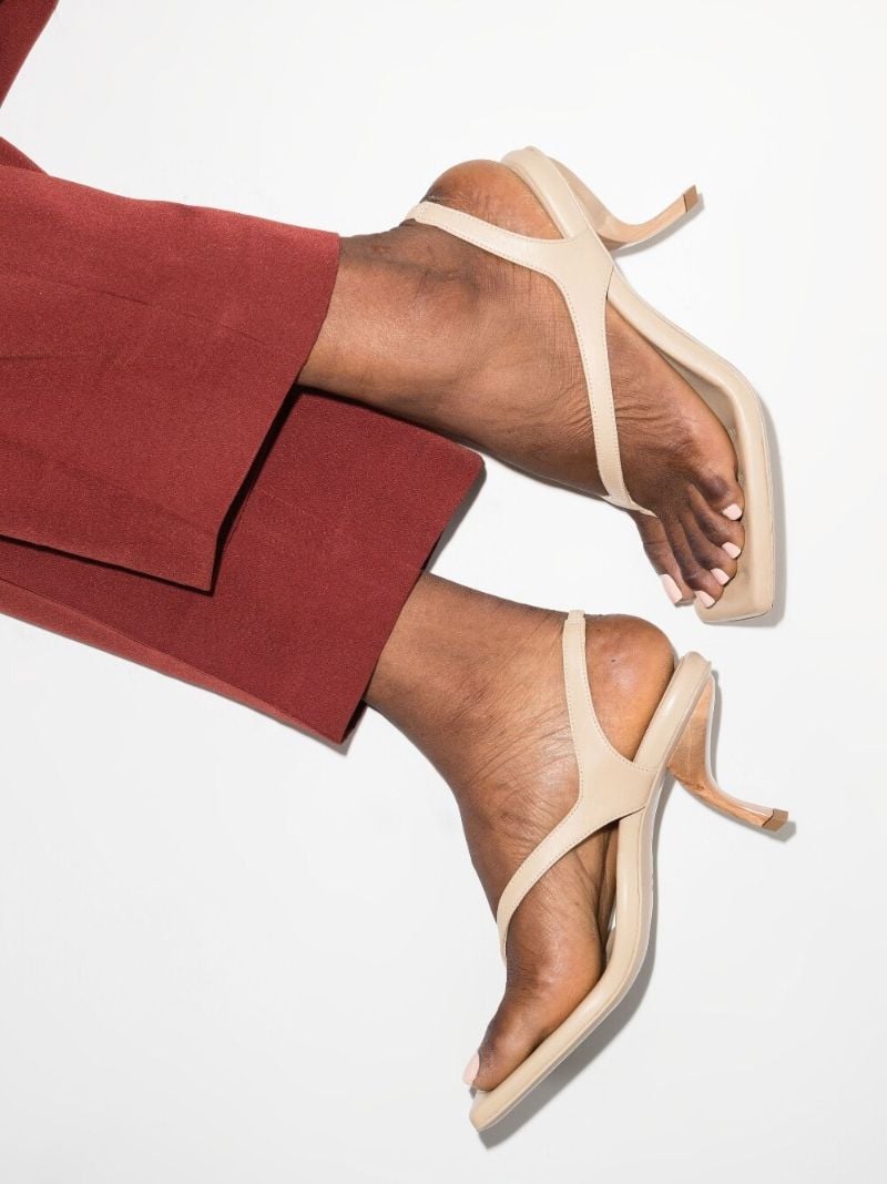 X Rosie Huntington-whiteley Neutral Rosie 13 75 Leather Sandals
