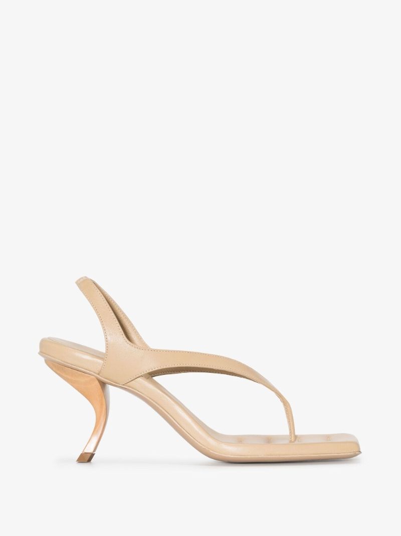 X Rosie Huntington-whiteley Neutral Rosie 13 75 Leather Sandals