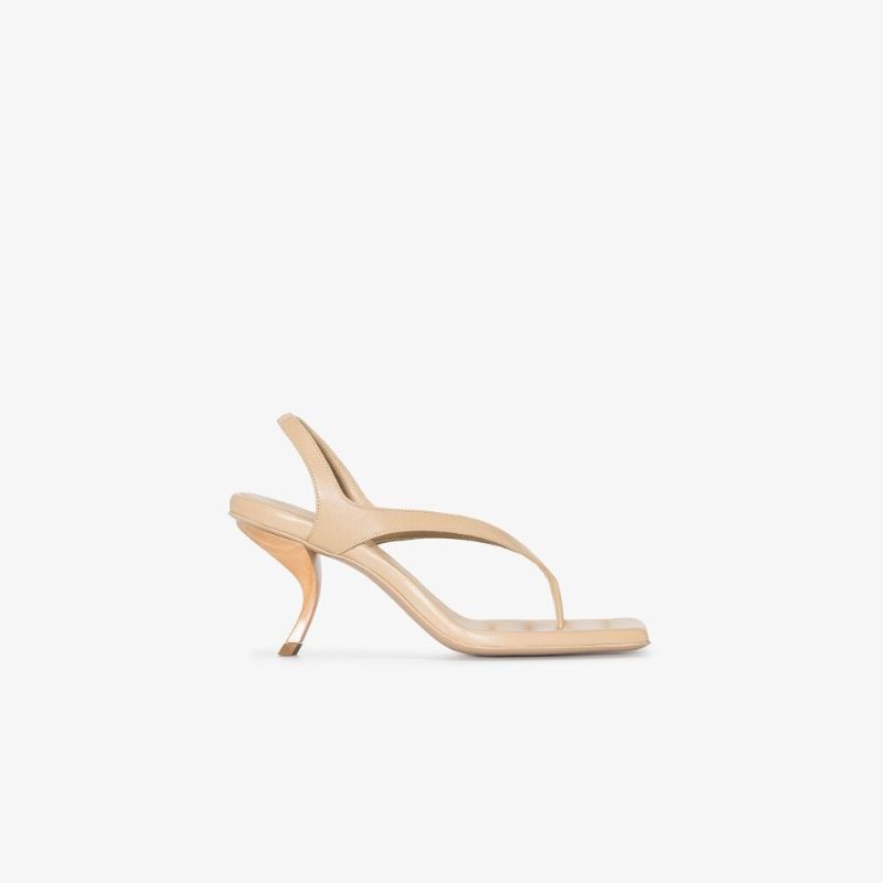 X Rosie Huntington-whiteley Neutral Rosie 13 75 Leather Sandals