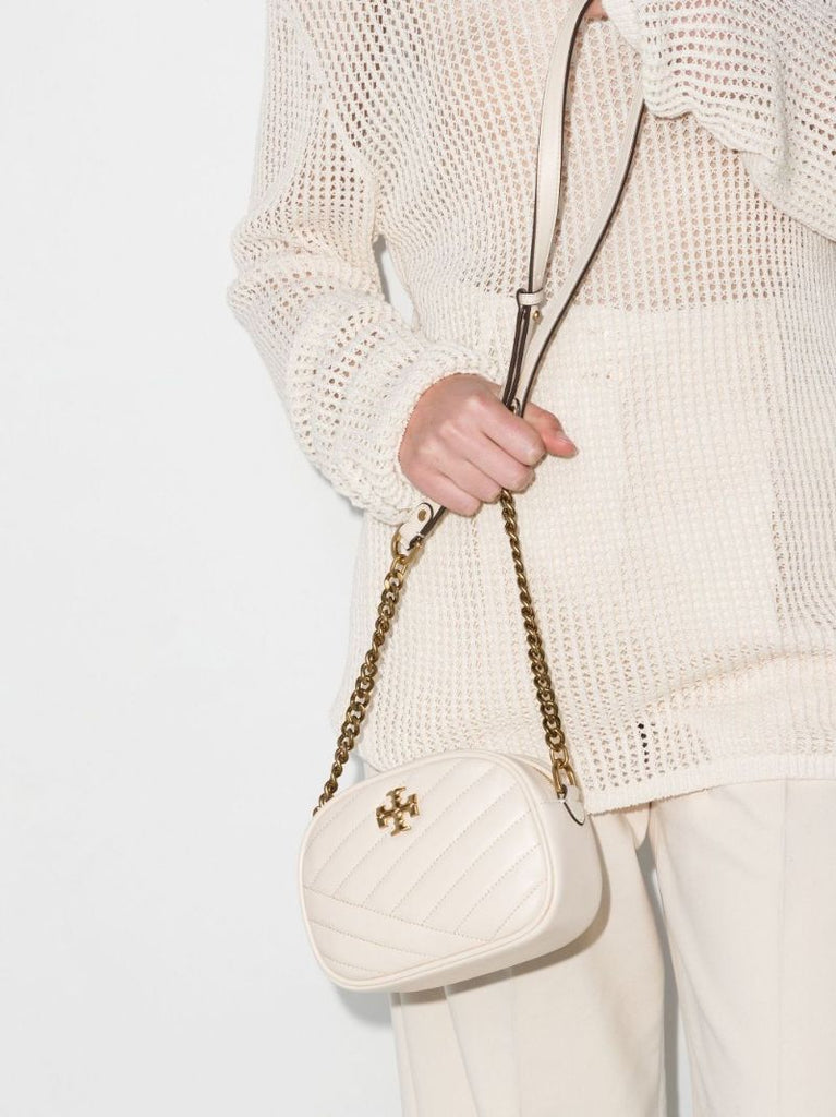 Neutral Kira Small Quilted Leather Camera Bag