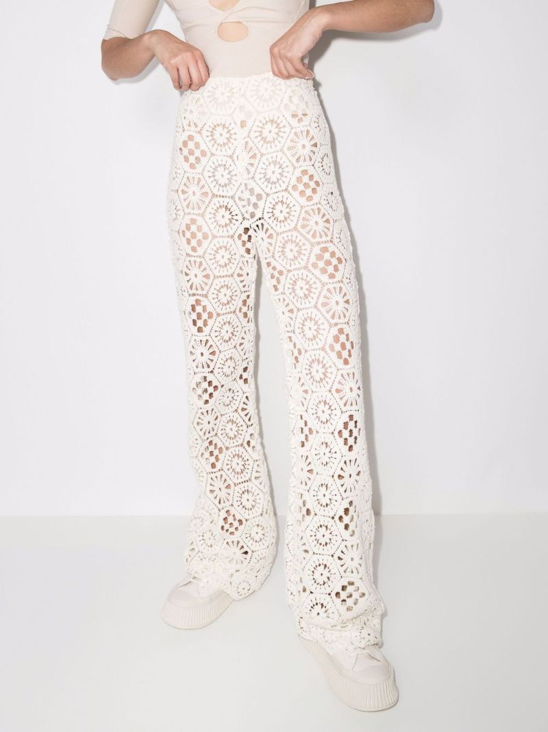 Bebe Cotton Crochet Trousers