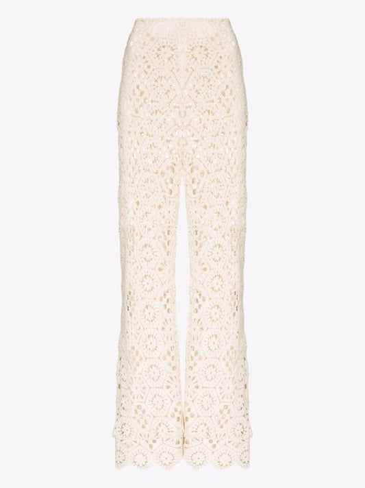 Bebe Cotton Crochet Trousers