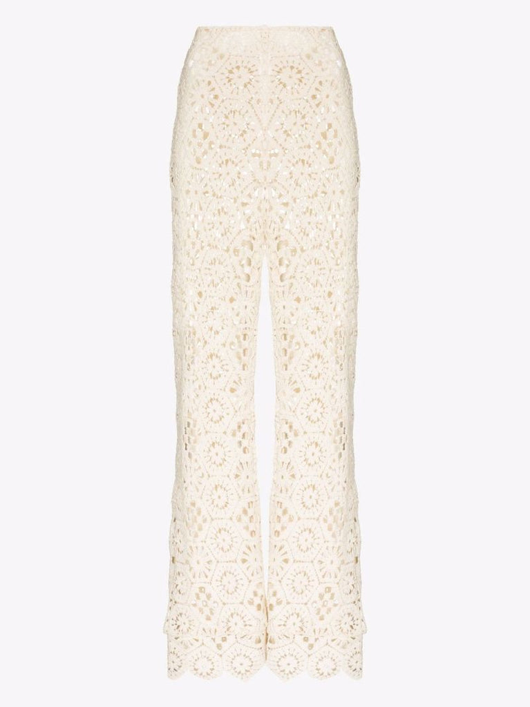 Bebe Cotton Crochet Trousers
