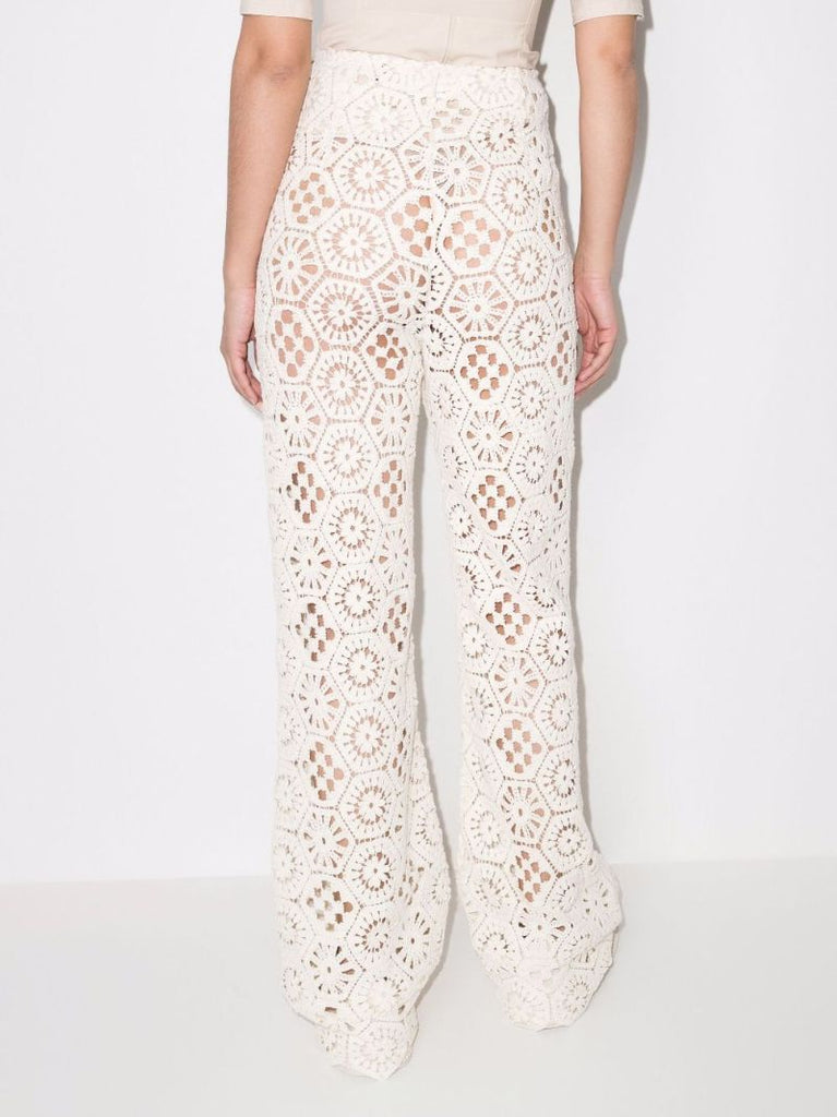 Bebe Cotton Crochet Trousers