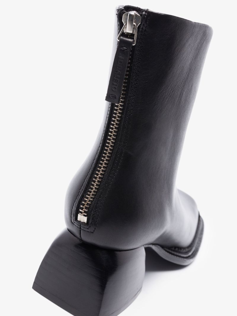 Black Bulla Gine 45 Leather Ankle Boots