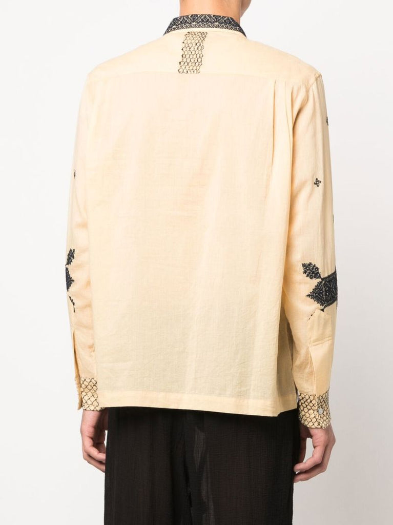 Neutral Eastern Mosaic Printed Shirt