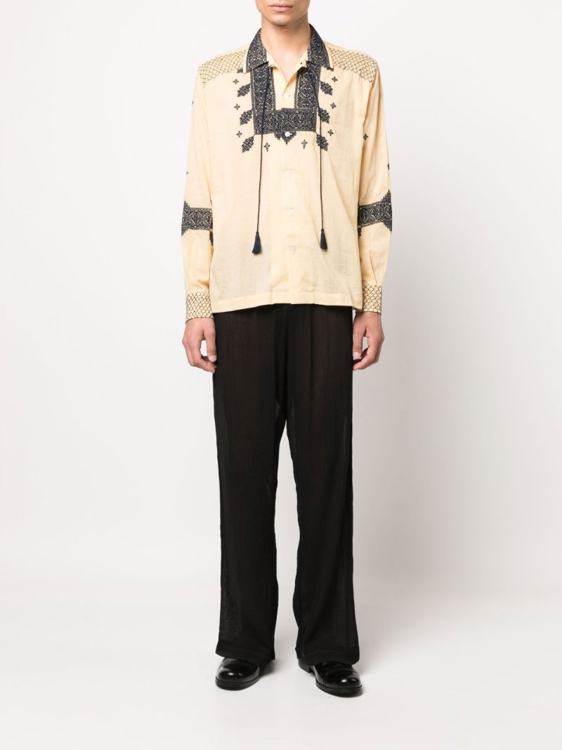 Neutral Eastern Mosaic Printed Shirt