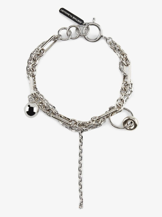 Silver Tone Rachel Double Chain Bracelet