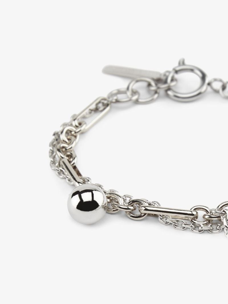Silver Tone Rachel Double Chain Bracelet