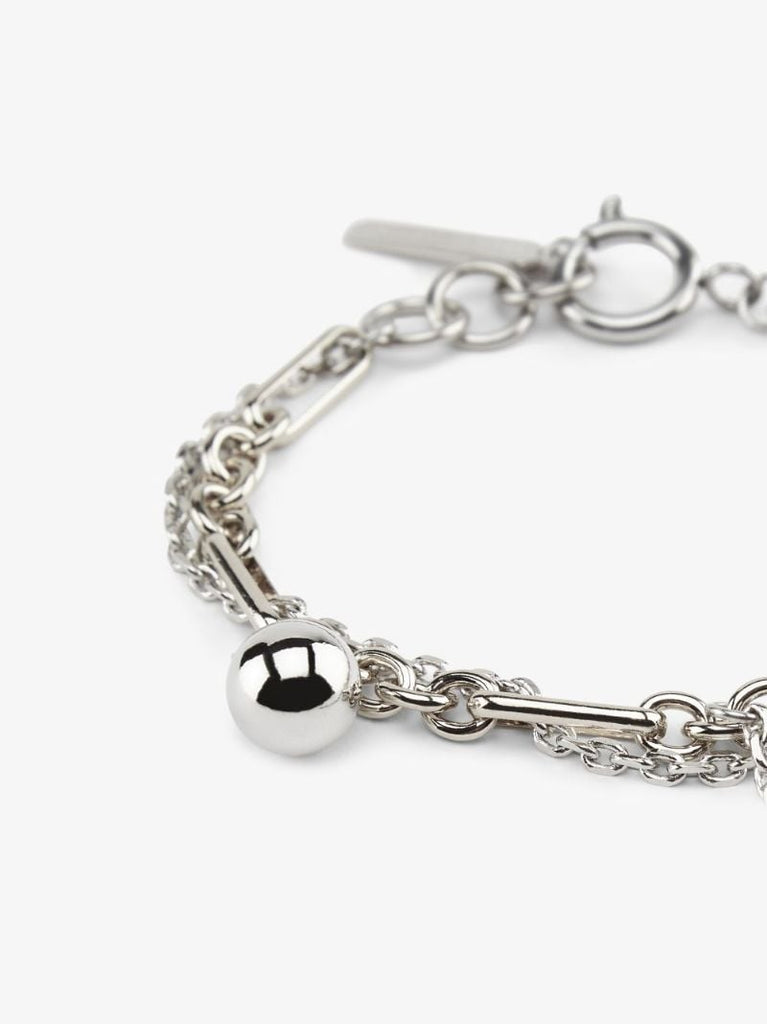 Silver Tone Rachel Double Chain Bracelet