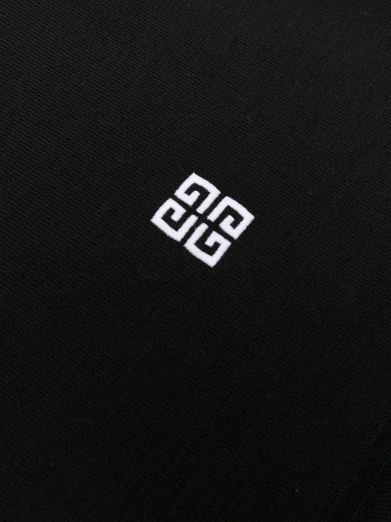 Black 4g Jacquard Logo Scarf