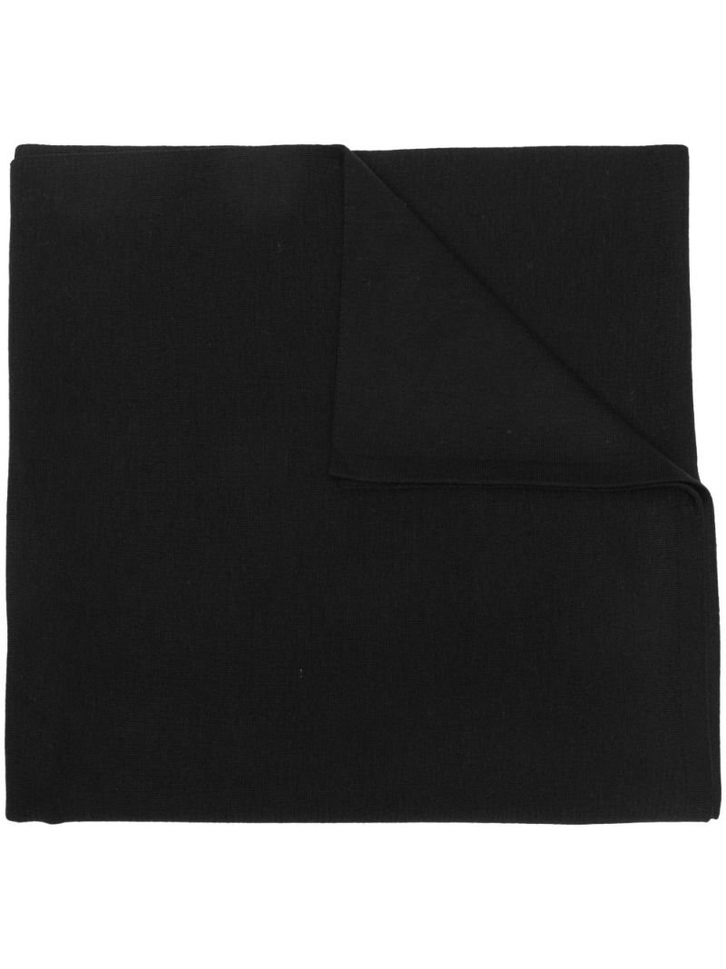 Black 4g Jacquard Logo Scarf