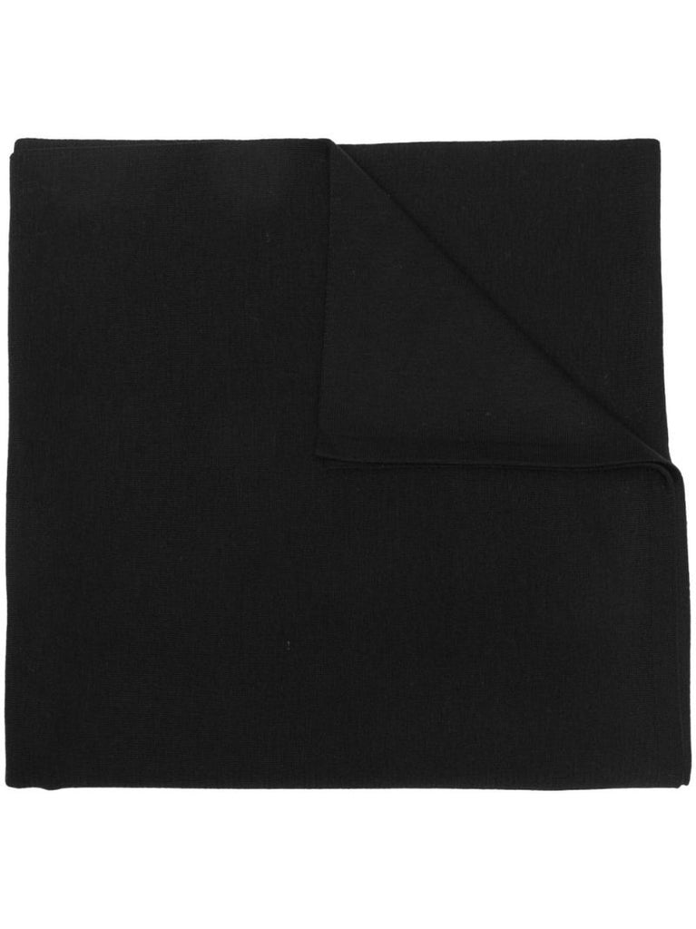 Black 4g Jacquard Logo Scarf