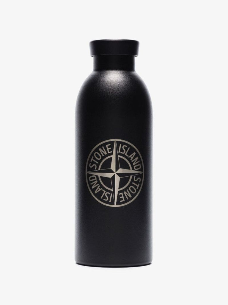 Black Metal Flask and Carry Bag