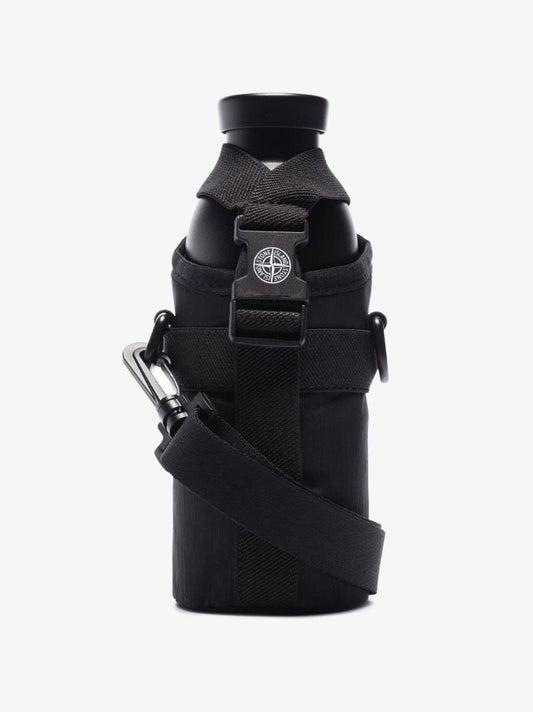 Black Metal Flask and Carry Bag