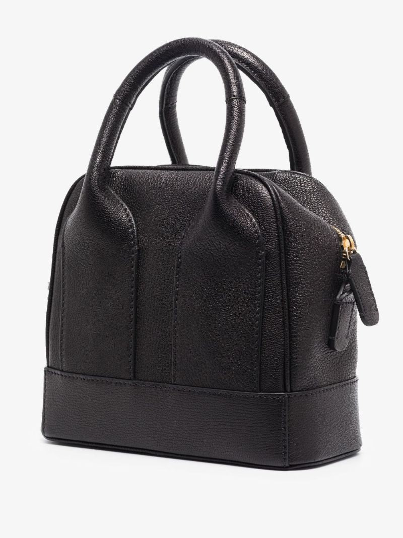 Black Odessa Small Leather Shoulder Bag