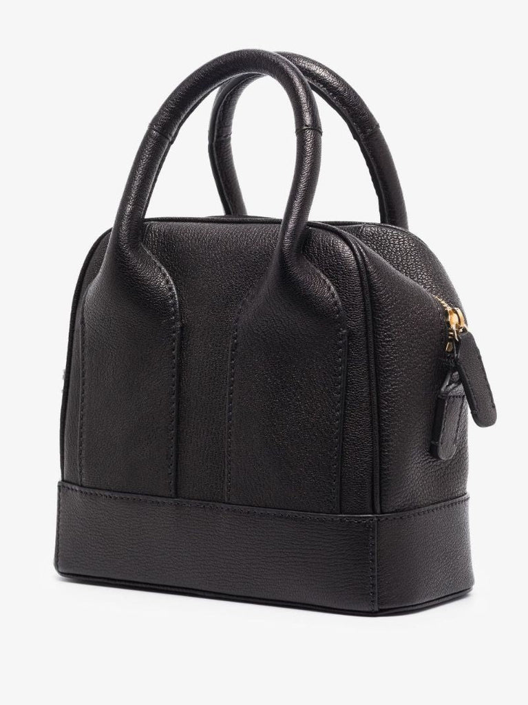 Black Odessa Small Leather Shoulder Bag