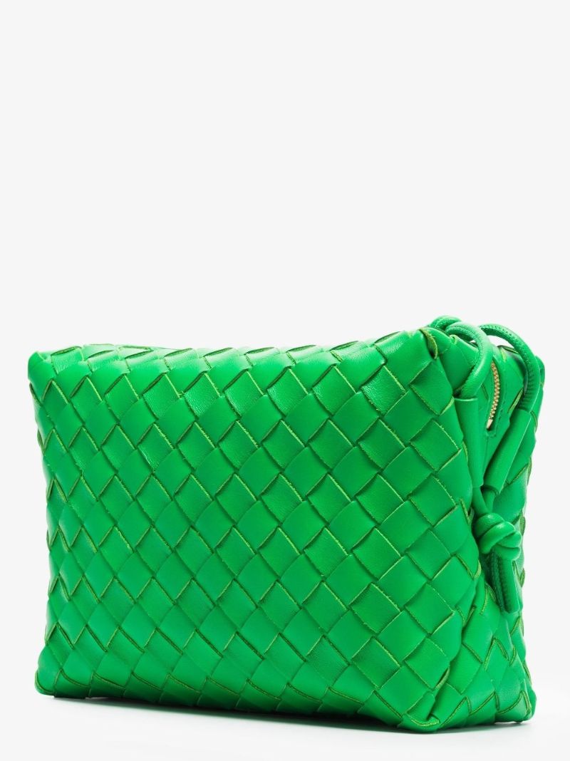 Green Small Loop Leather Camera Bag