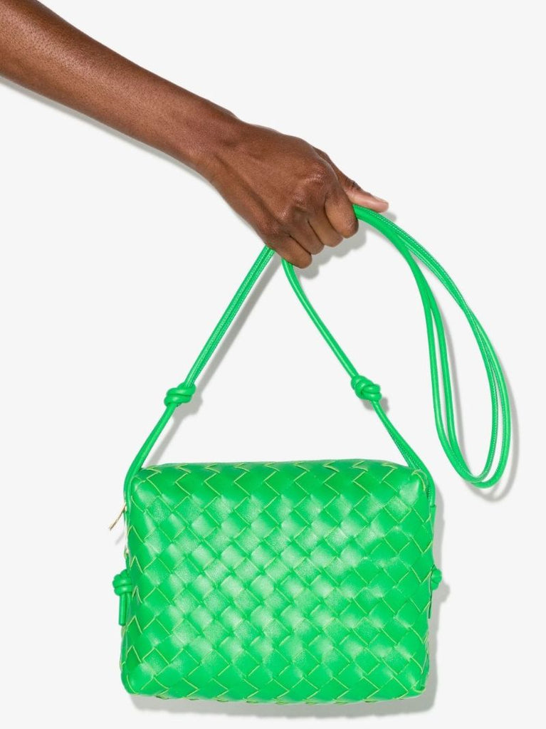 Green Small Loop Leather Camera Bag