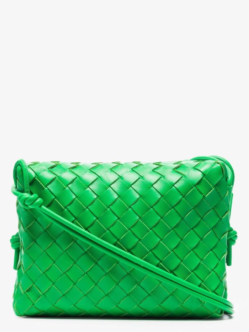 Green Small Loop Leather Camera Bag