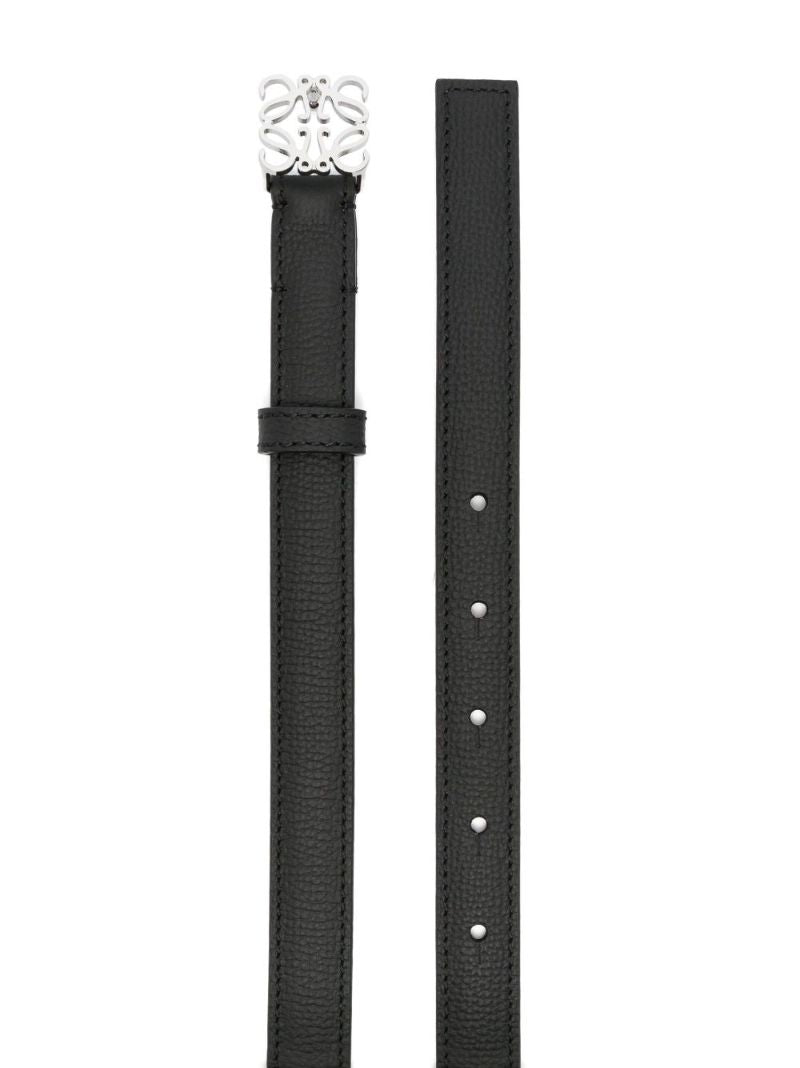 Black Anagram Leather Belt