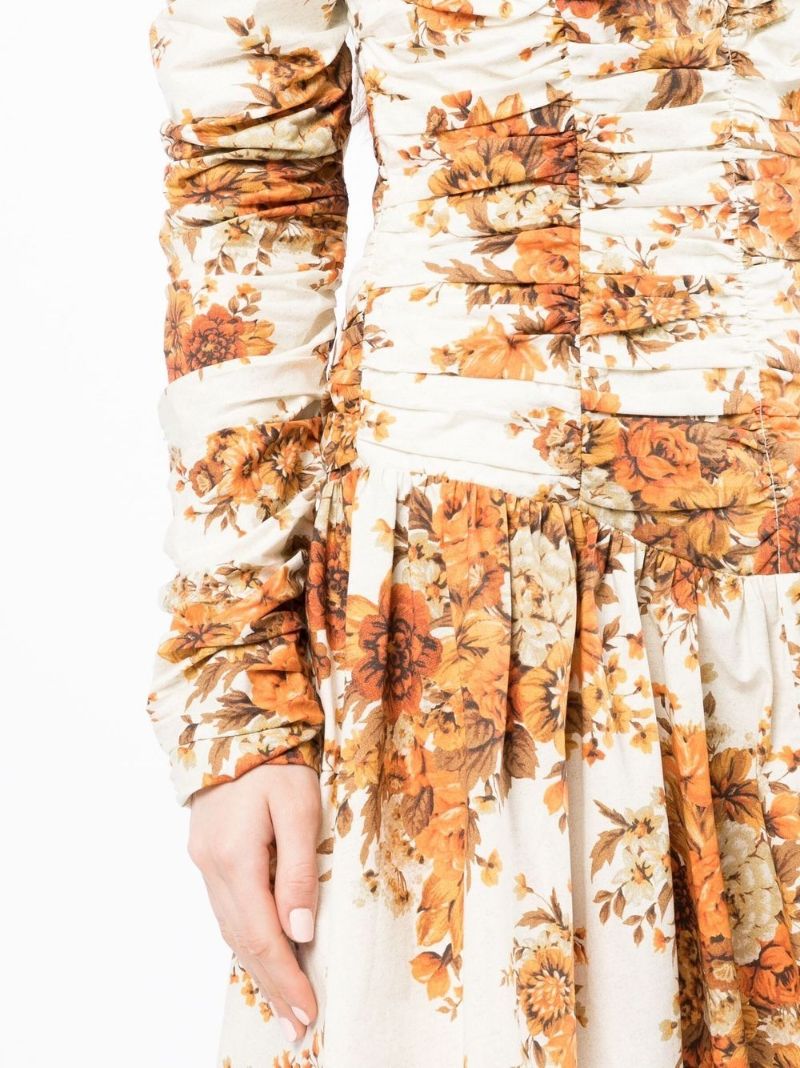 Orange Derby Off-the-shoulder Mini Dress