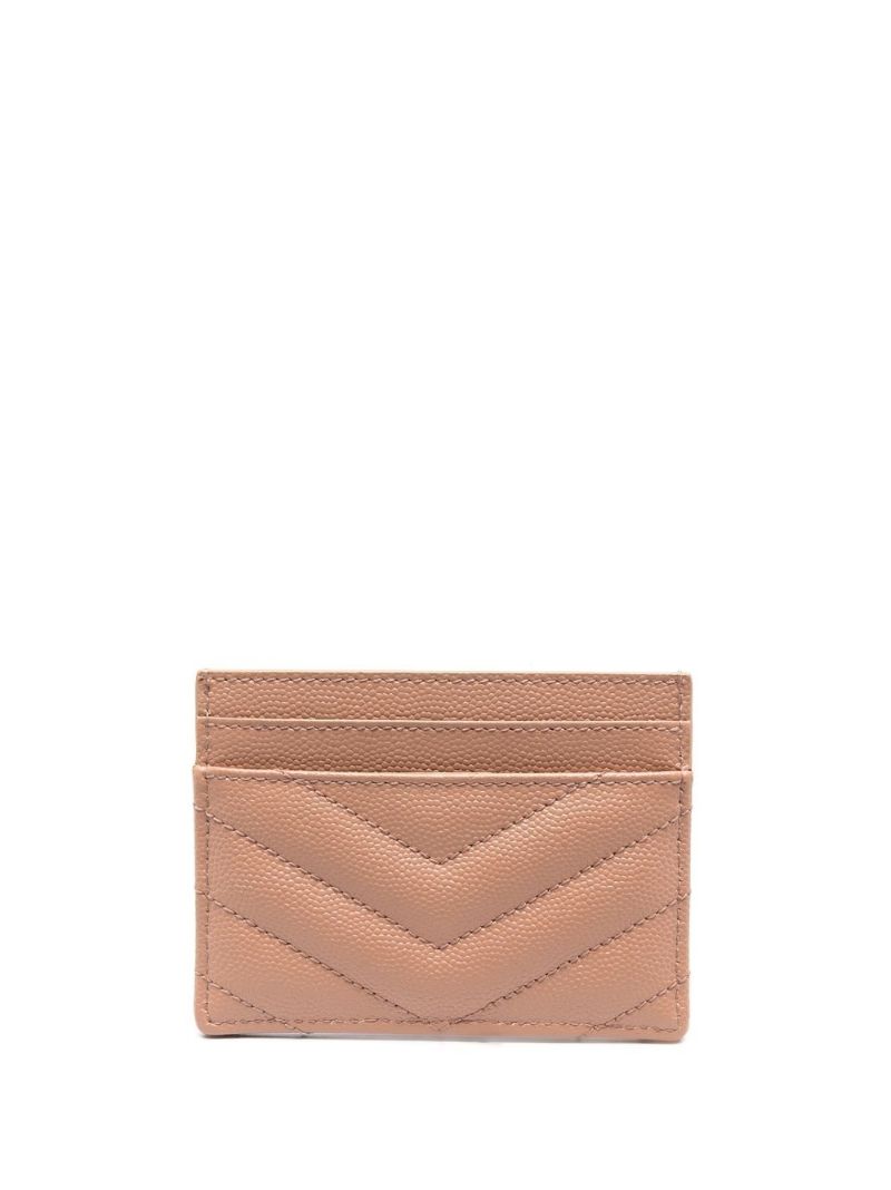 Pink Monogram Leather Card Holder