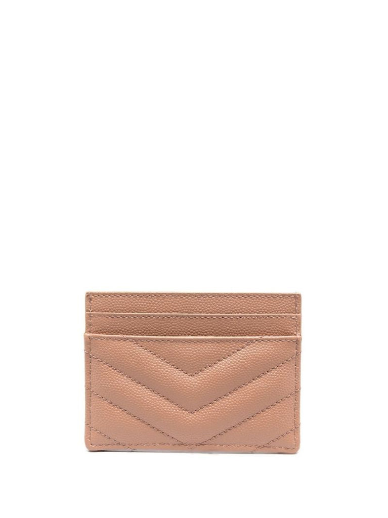 Pink Monogram Leather Card Holder