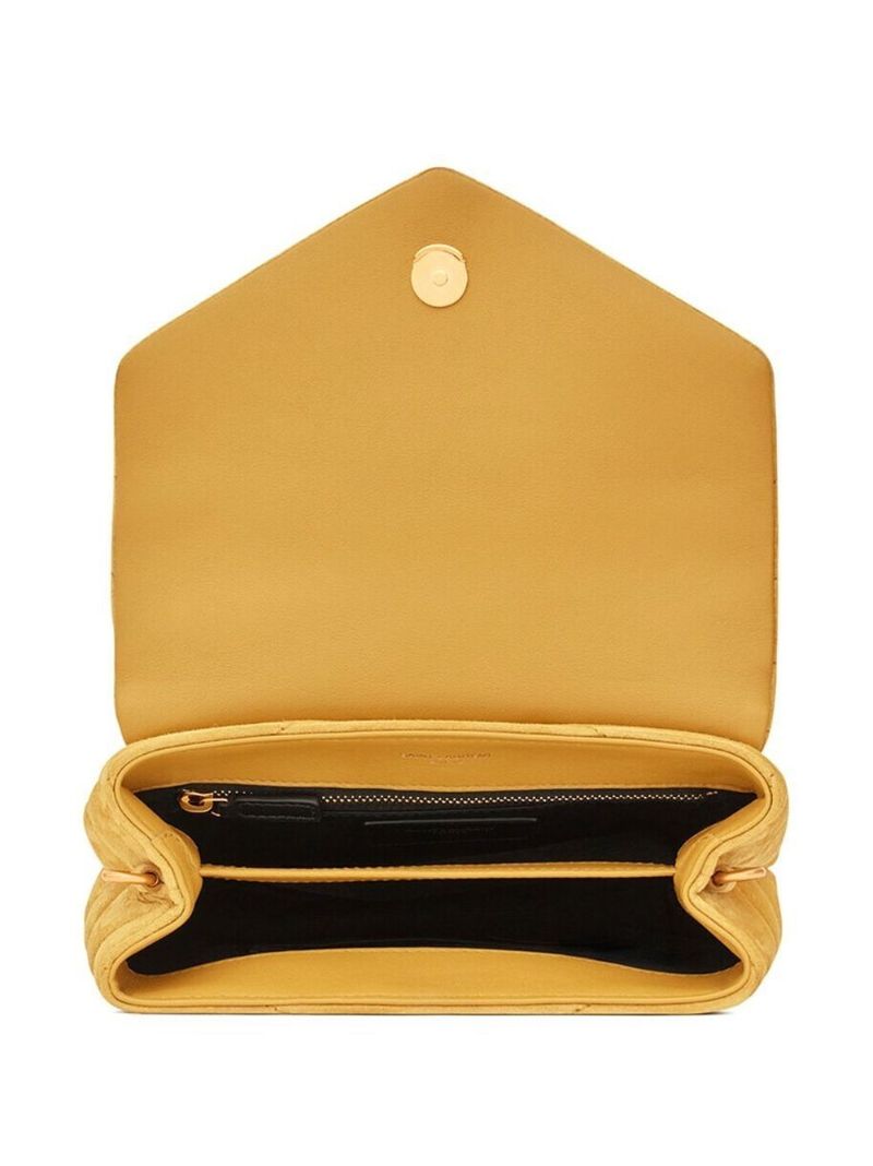 Yellow Loulou Toy Quilted Leather Cross Body Bag
