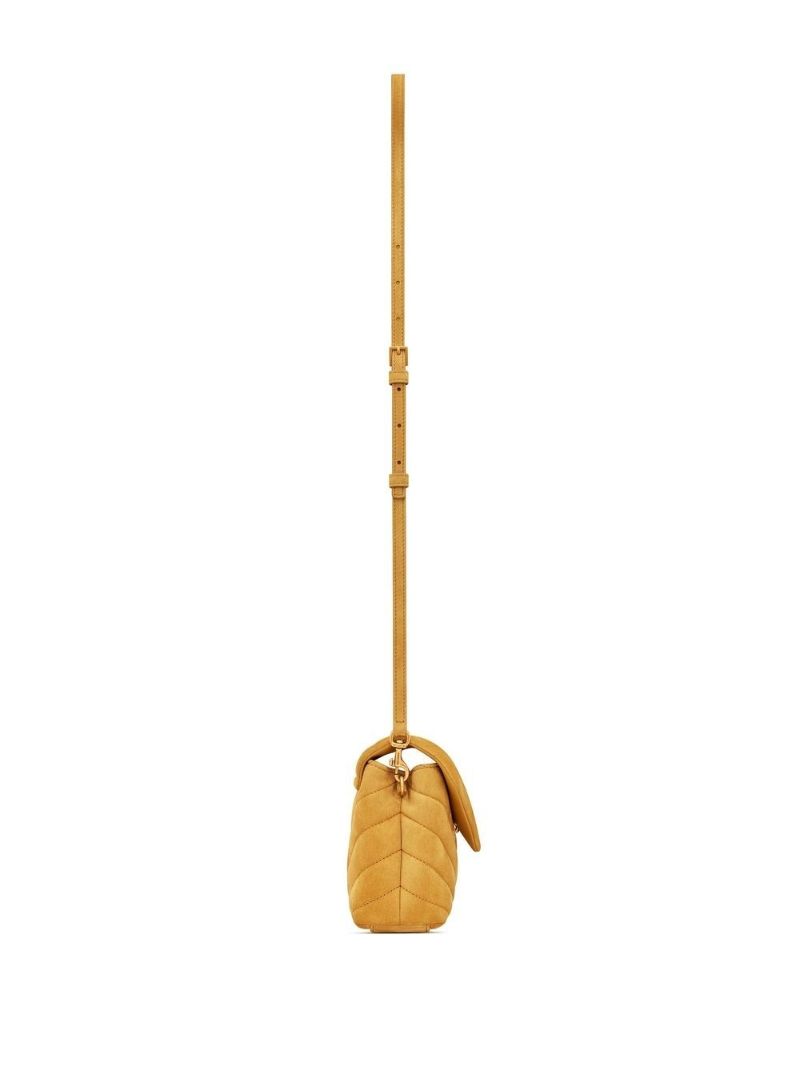 Yellow Loulou Toy Quilted Leather Cross Body Bag