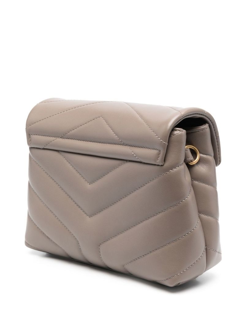 Grey Loulou Toy Leather Shoulder Bag
