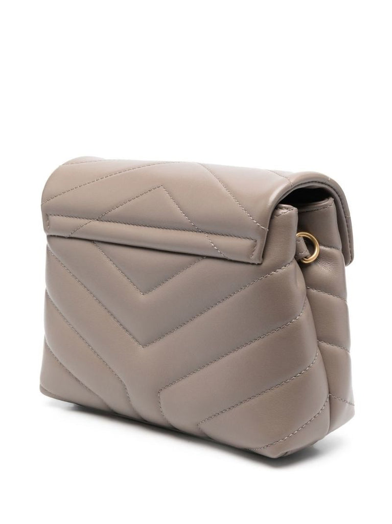 Grey Loulou Toy Leather Shoulder Bag
