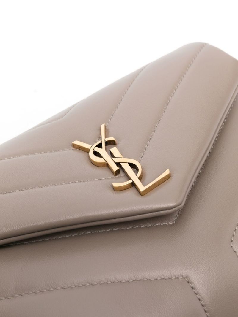 Grey Loulou Toy Leather Shoulder Bag