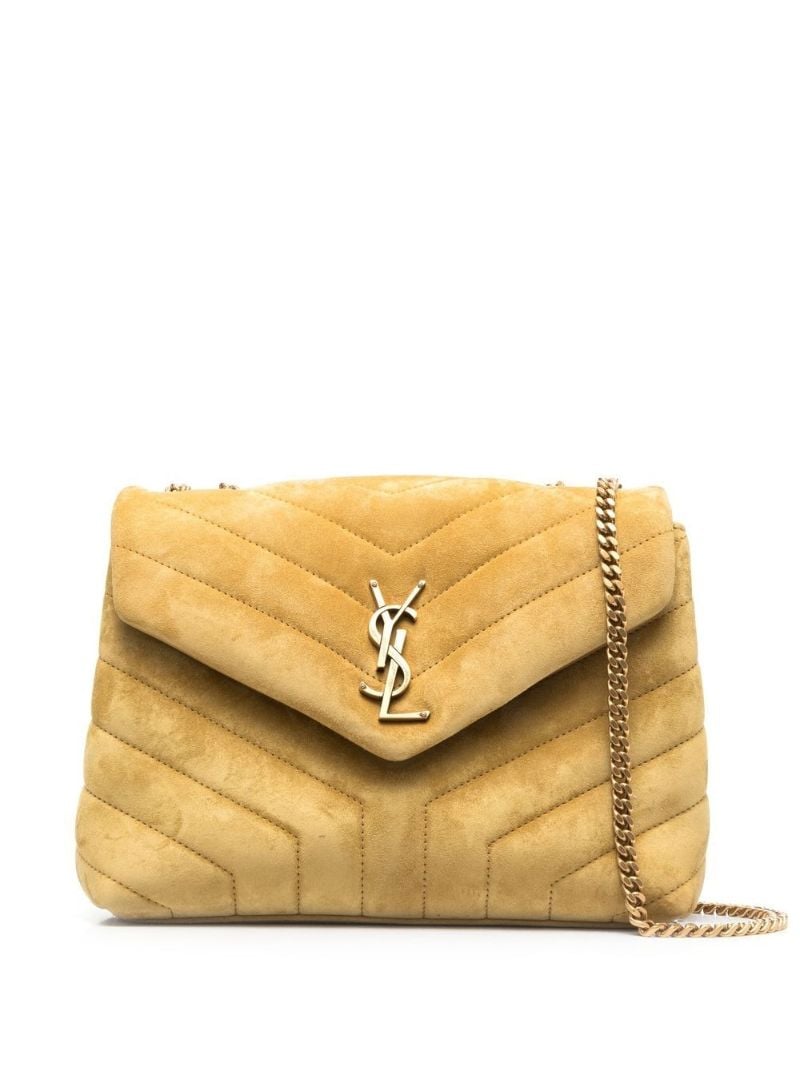 Yellow Loulou Small Suede Shoulder Bag