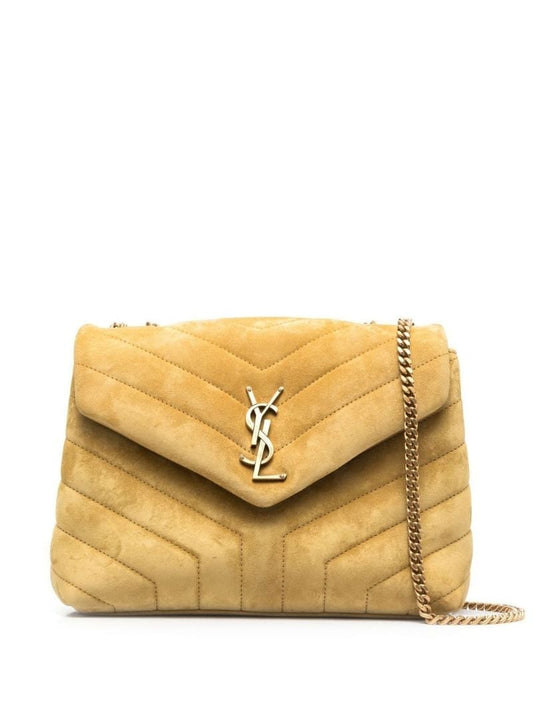 Yellow Loulou Small Suede Shoulder Bag