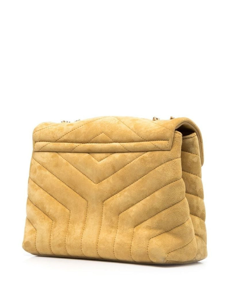 Yellow Loulou Small Suede Shoulder Bag