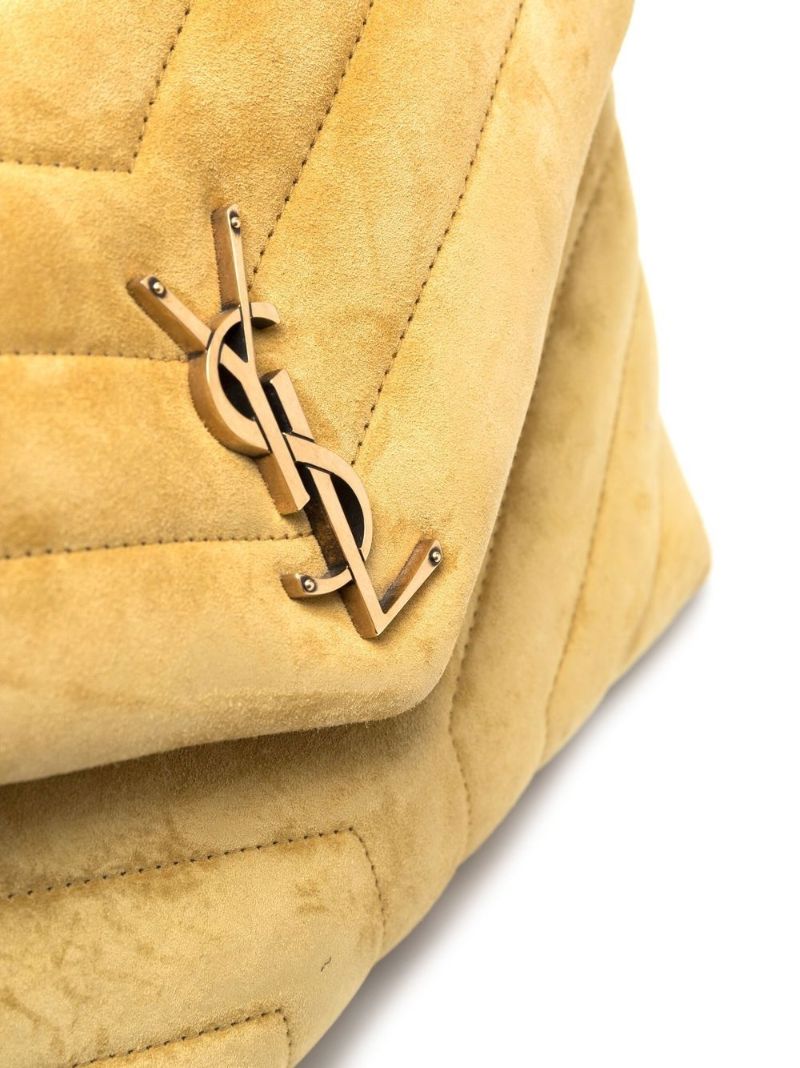 Yellow Loulou Small Suede Shoulder Bag