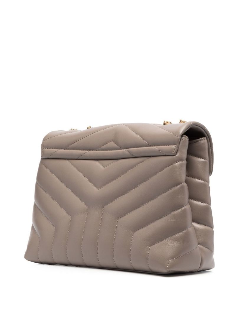Beige Loulou Quilted Shoulder Bag