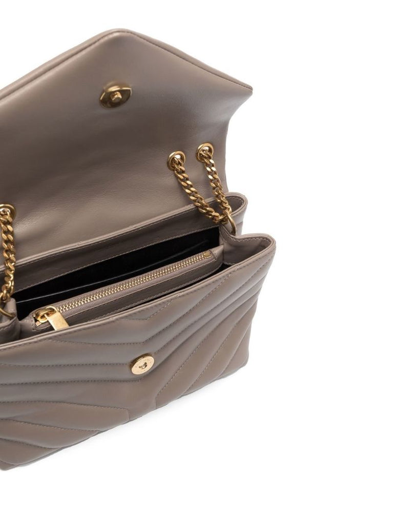 Beige Loulou Quilted Shoulder Bag